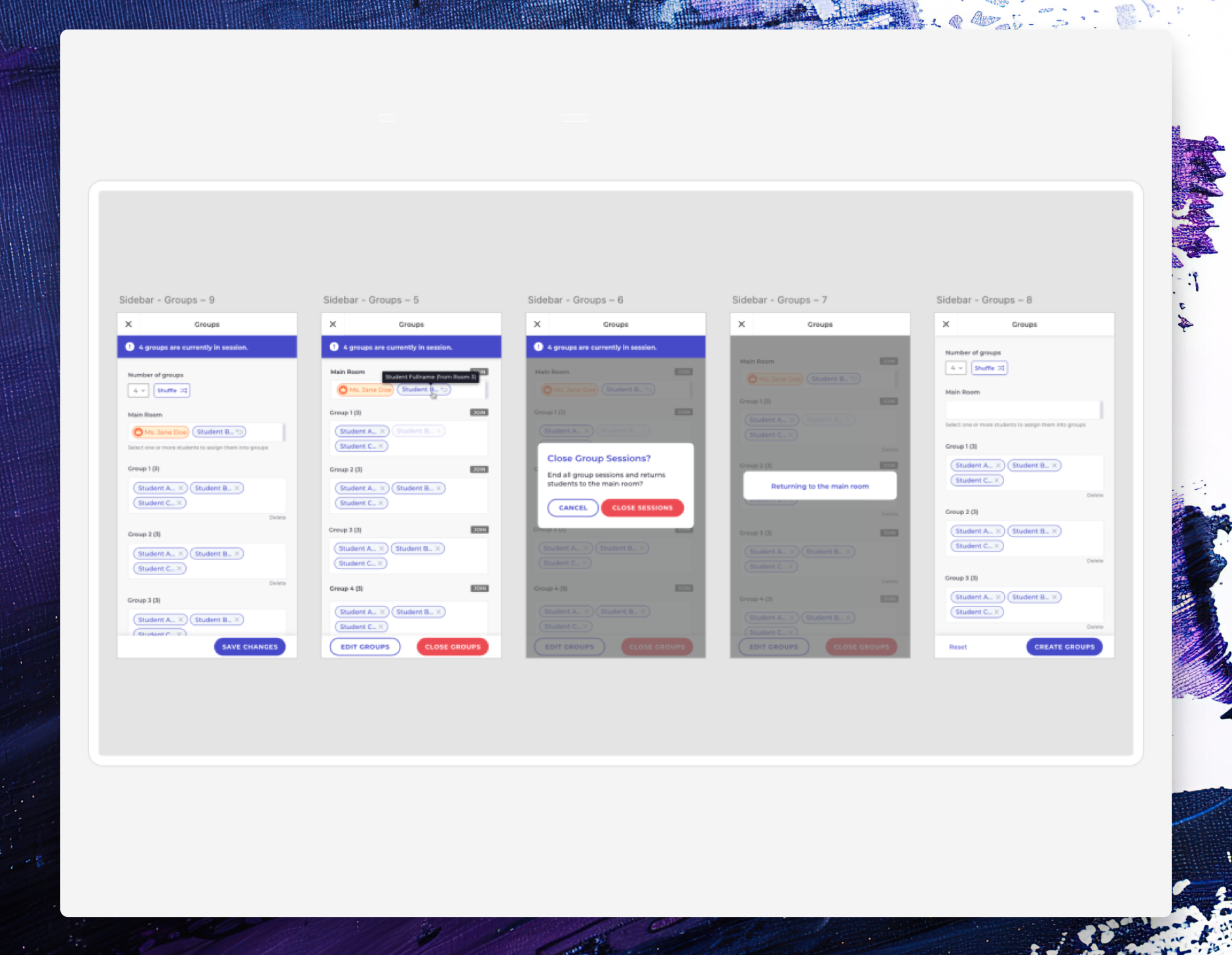 Team Room Monitoring design