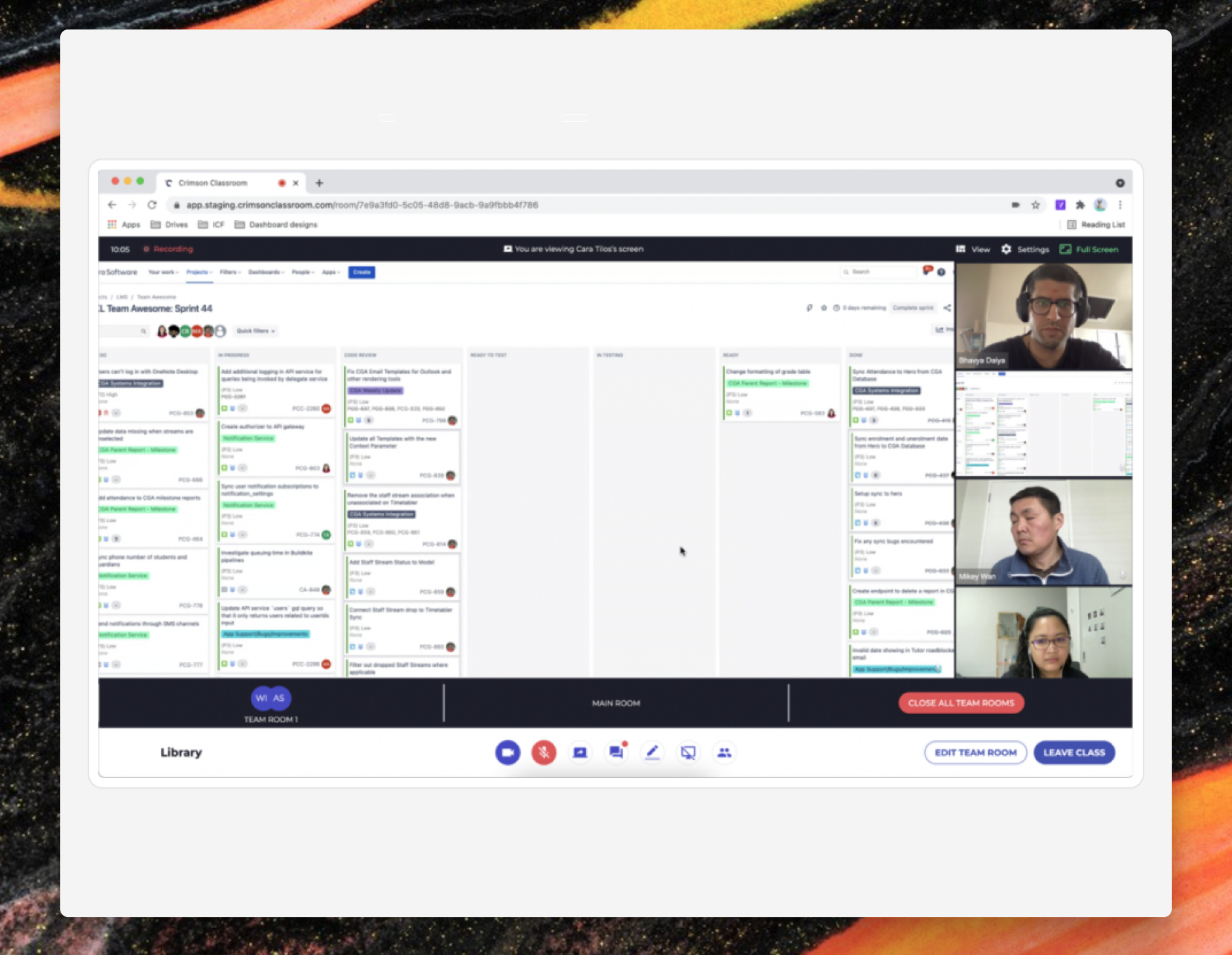 Team Room Monitoring design