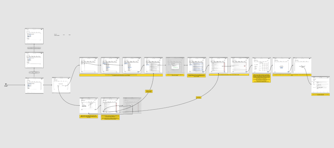  Wireframe and user journey the test creation flow 